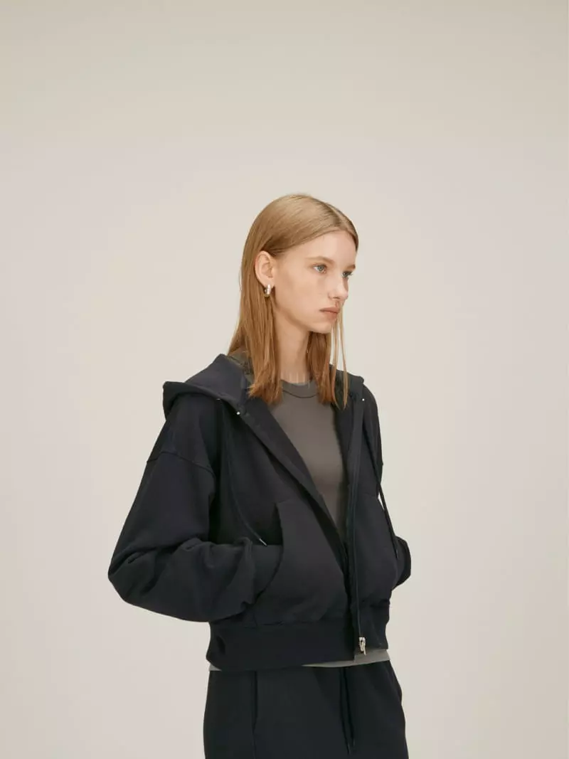 Fave - Korean Women Fashion - #romanticstyle - Shopy Hoody Zip-up - 4