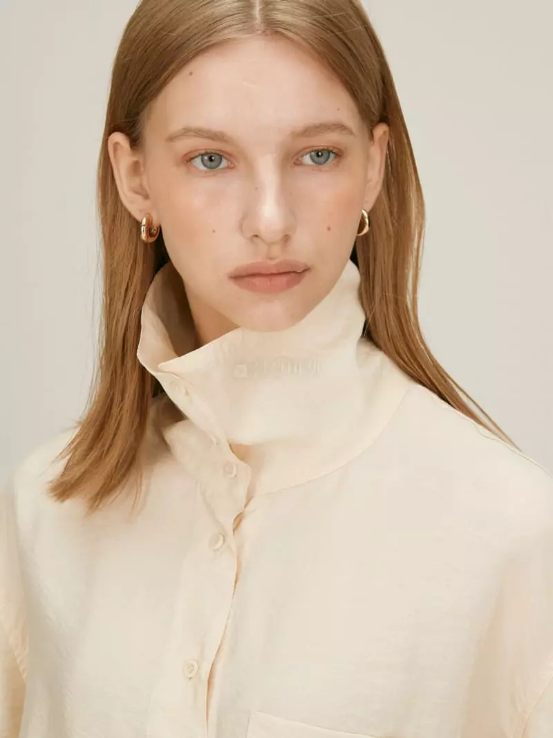 Fave - Korean Women Fashion - #womensfashion - High Neck Shirt - 3