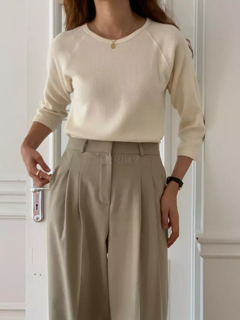 Fave - Korean Women Fashion - #womensfashion - Waffle Tee - 3