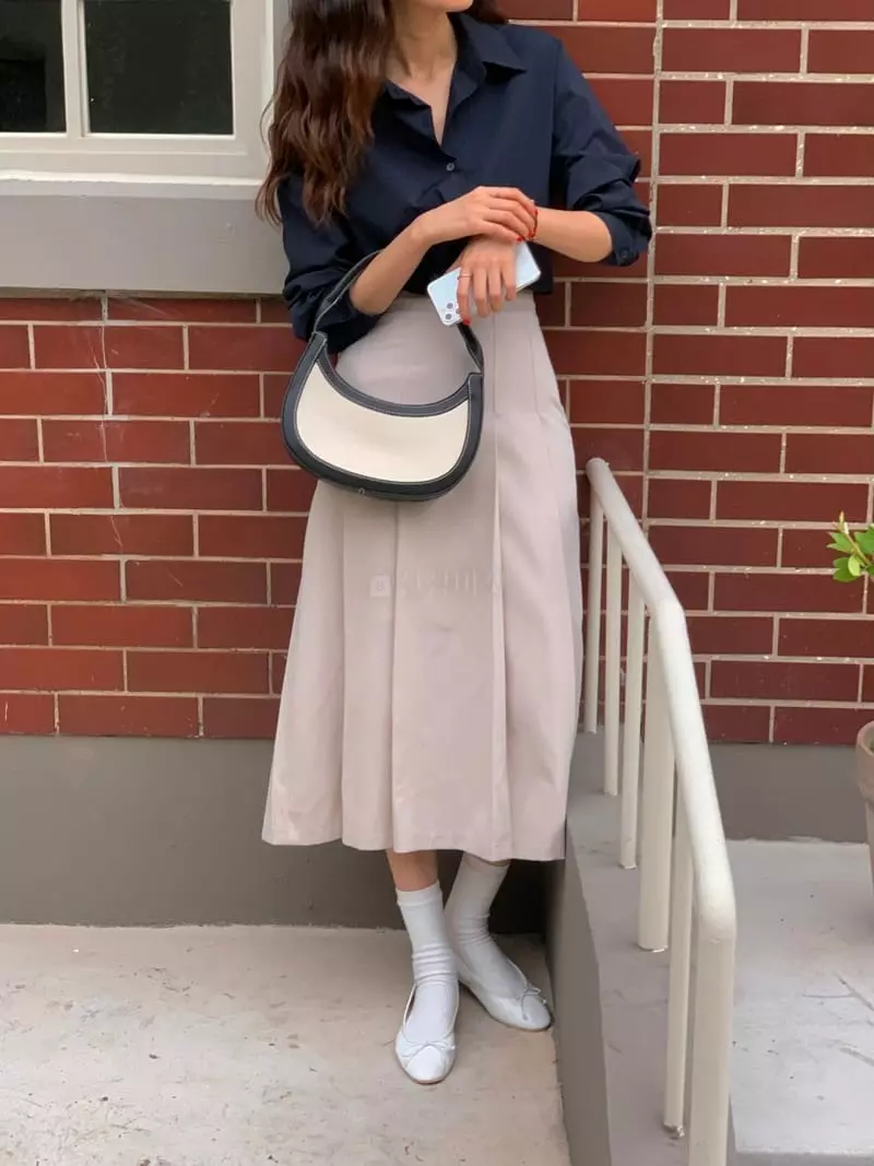 February - Korean Women Fashion - #momslook - Curly Skirt - 12