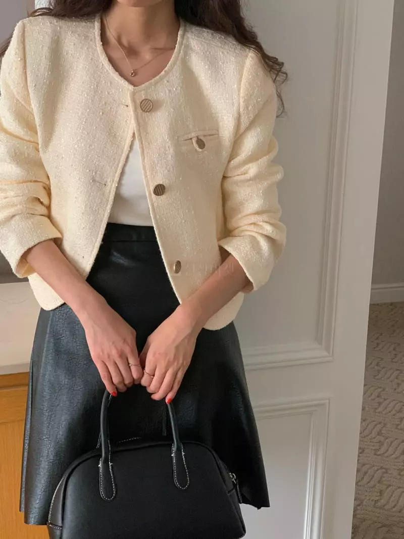 February - Korean Women Fashion - #momslook - Guty Twid Jacket