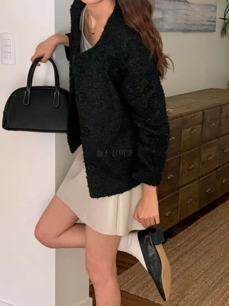 February - Korean Women Fashion - #thatsdarling - Volume Twid Jacket - 3