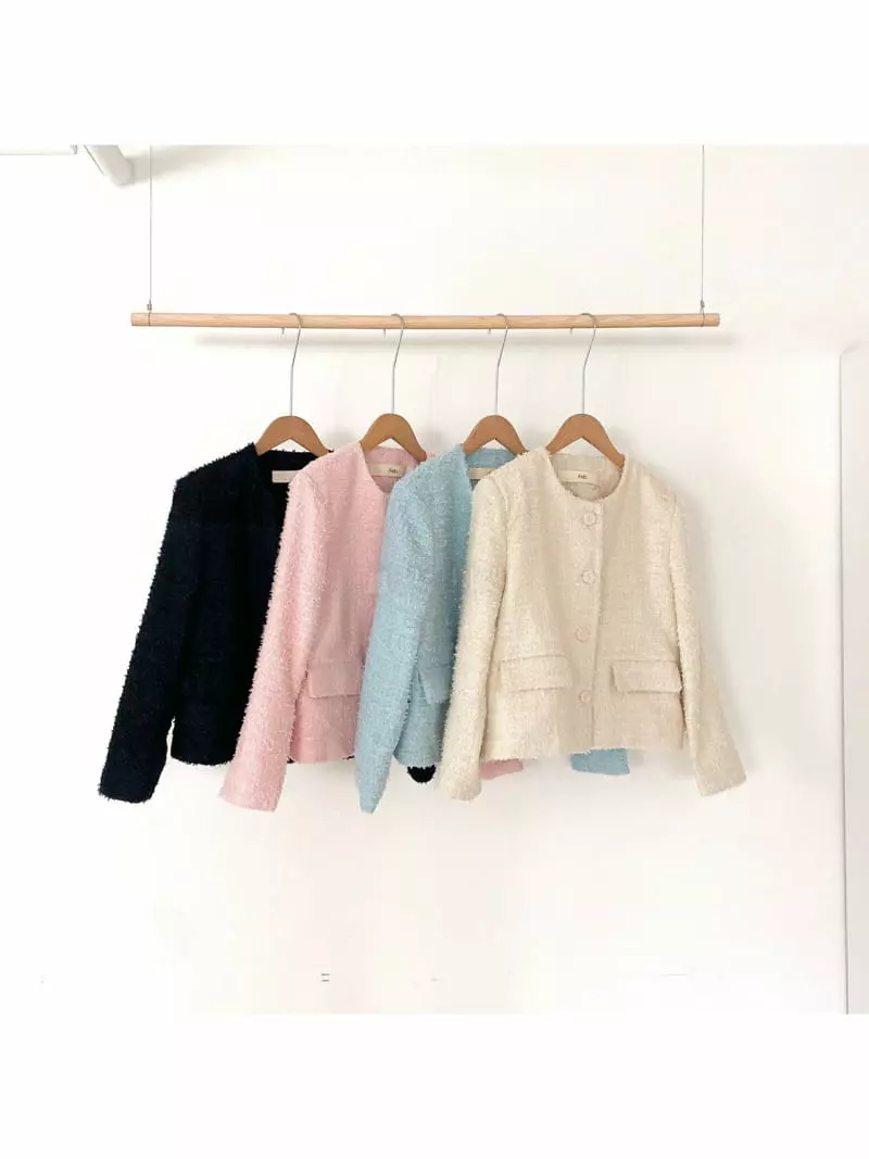 February - Korean Women Fashion - #thatsdarling - Volume Twid Jacket - 4