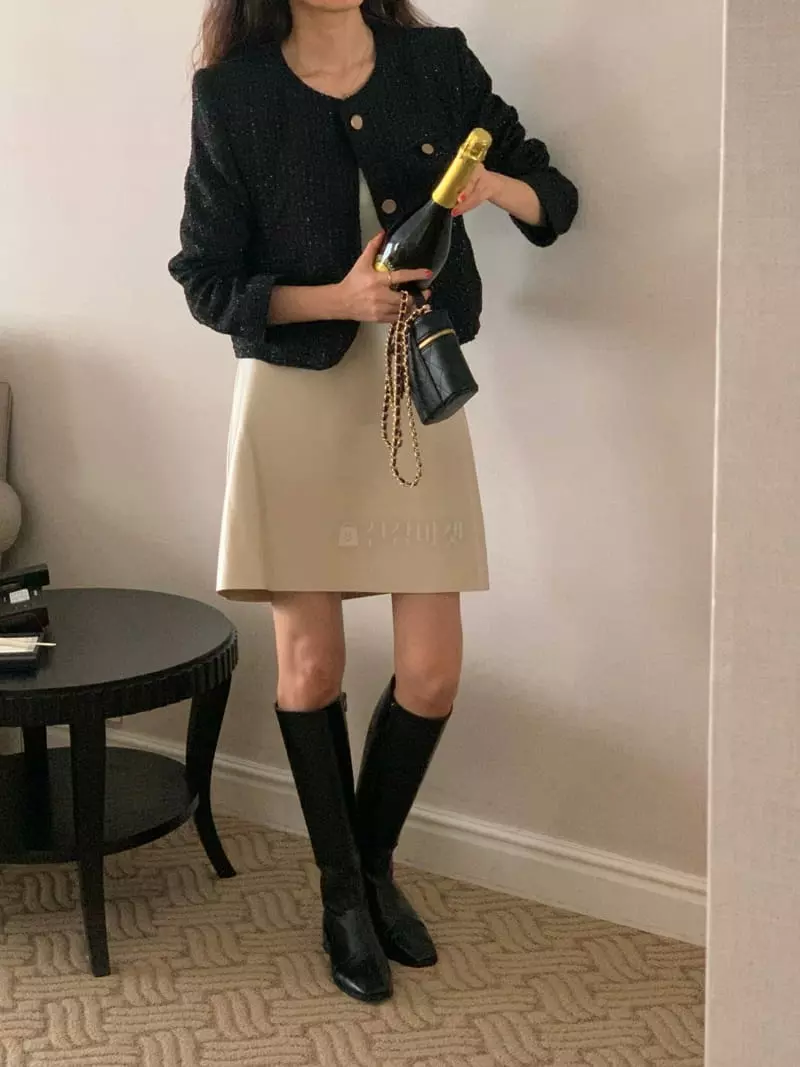 February - Korean Women Fashion - #vintagekidsstyle - Guty Twid Jacket - 12
