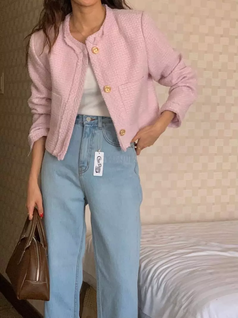 February - Korean Women Fashion - #womensfashion - Pop Twid Jacket