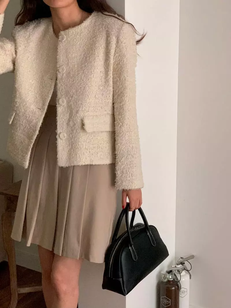 February - Korean Women Fashion - #womensfashion - Volume Twid JAcket