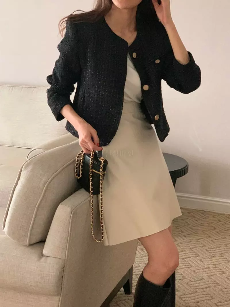 February - Korean Women Fashion - #womensfashion - Guty Twid Jacket - 10