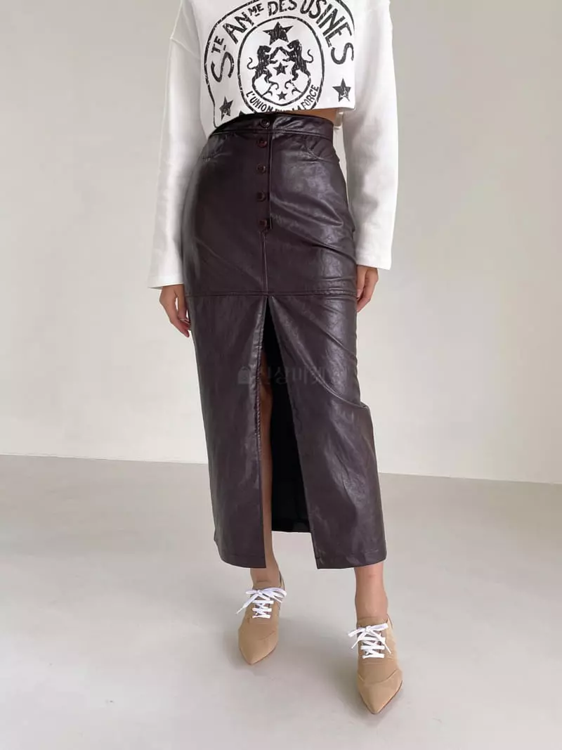 Feffer - Korean Women Fashion - #momslook - Crack Skirt - 5