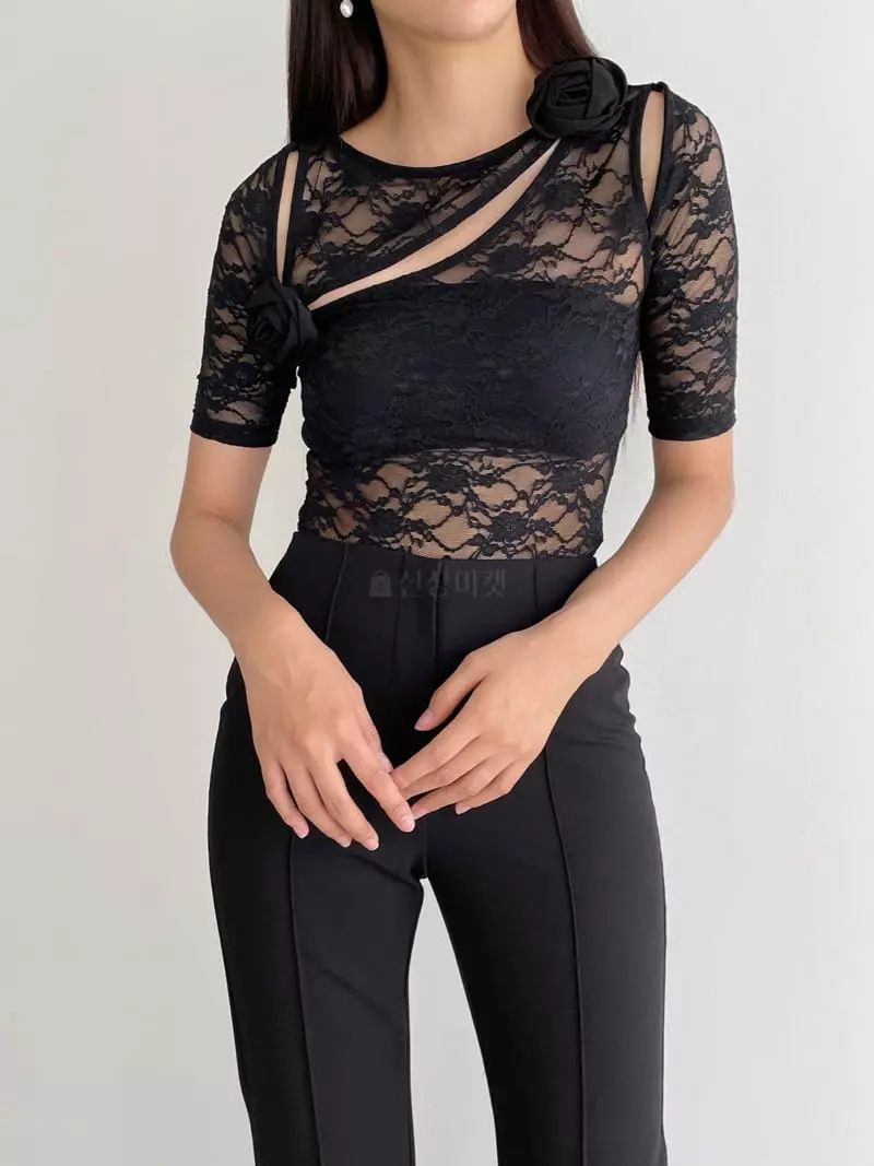 Feffer - Korean Women Fashion - #momslook - Rose Tee - 5