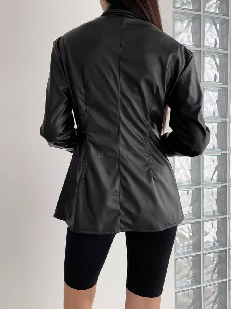 Feffer - Korean Women Fashion - #momslook - Leather Shirt - 3