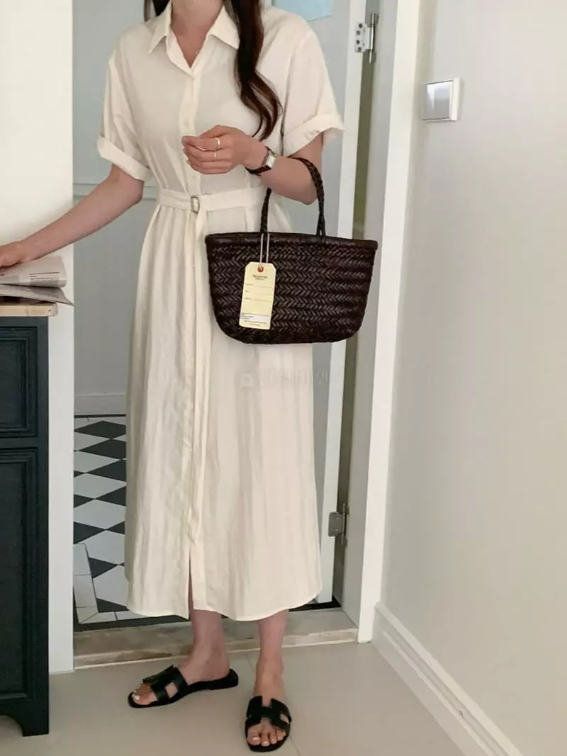 Ff - Korean Women Fashion - #momslook - With Belt One-piece - 12