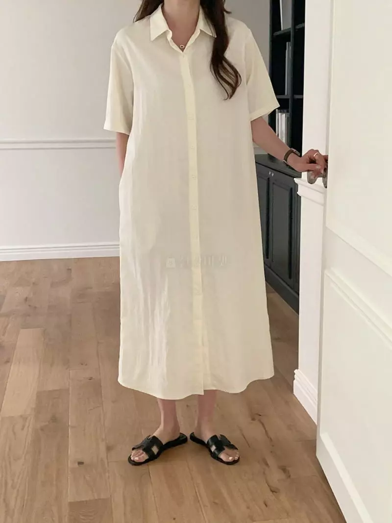 Ff - Korean Women Fashion - #momslook - With Belt One-piece - 8