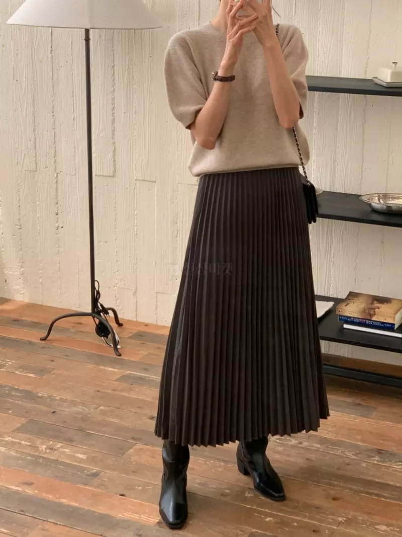 Ff - Korean Women Fashion - #momslook - Wrinkle Skirt - 3