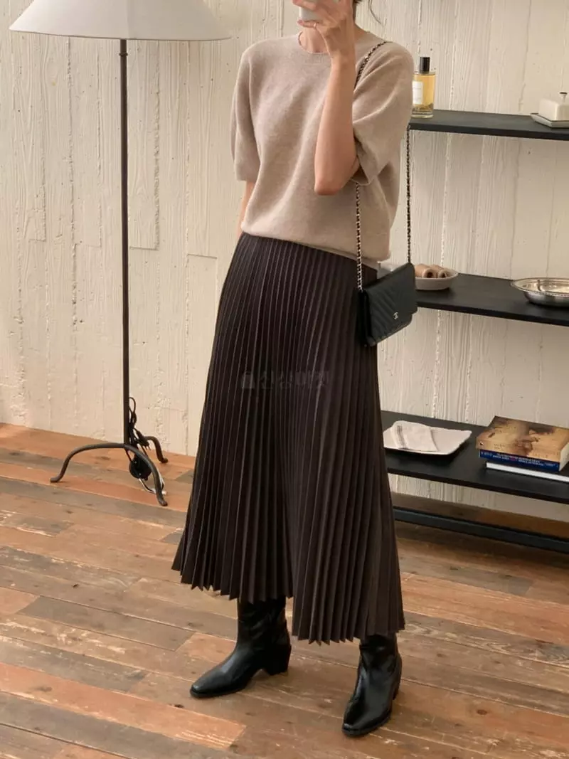 Ff - Korean Women Fashion - #momslook - Wrinkle Skirt - 5