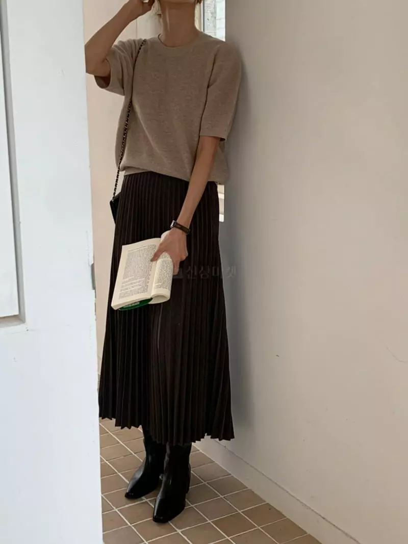 Ff - Korean Women Fashion - #momslook - Wrinkle Skirt - 7