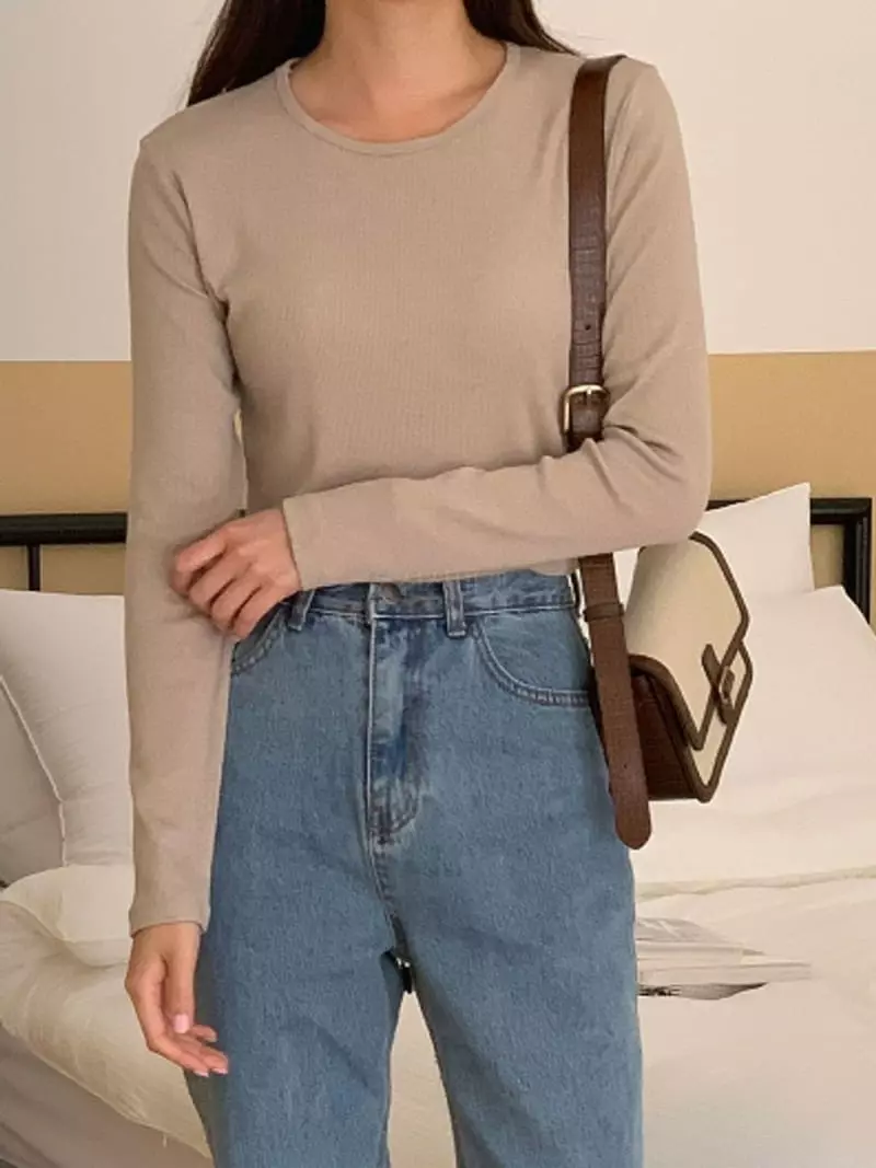 Ff - Korean Women Fashion - #momslook - Cash Rib Tee - 11