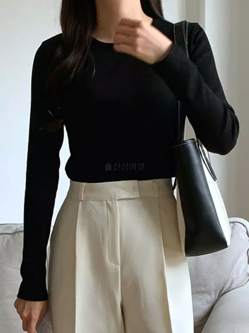 Ff - Korean Women Fashion - #momslook - Cash Rib Tee - 7