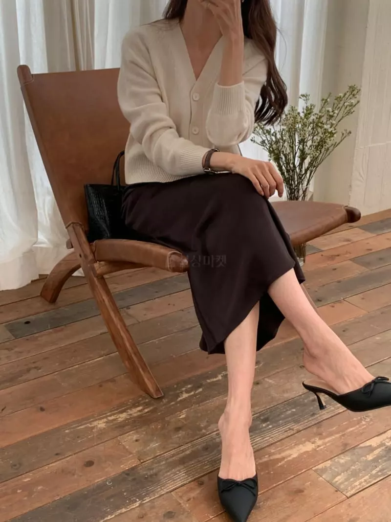 Ff - Korean Women Fashion - #pursuepretty - Maron Silk Skirt - 6