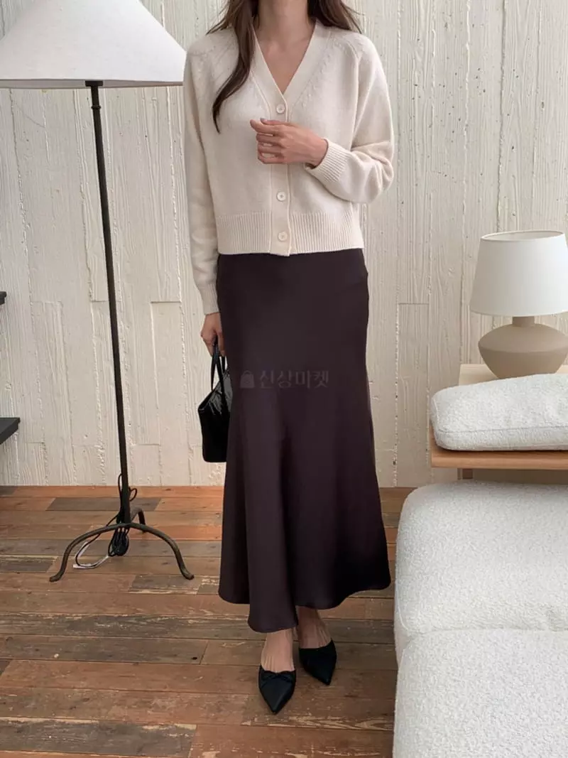 Ff - Korean Women Fashion - #shopsmall - Maron Silk Skirt - 9