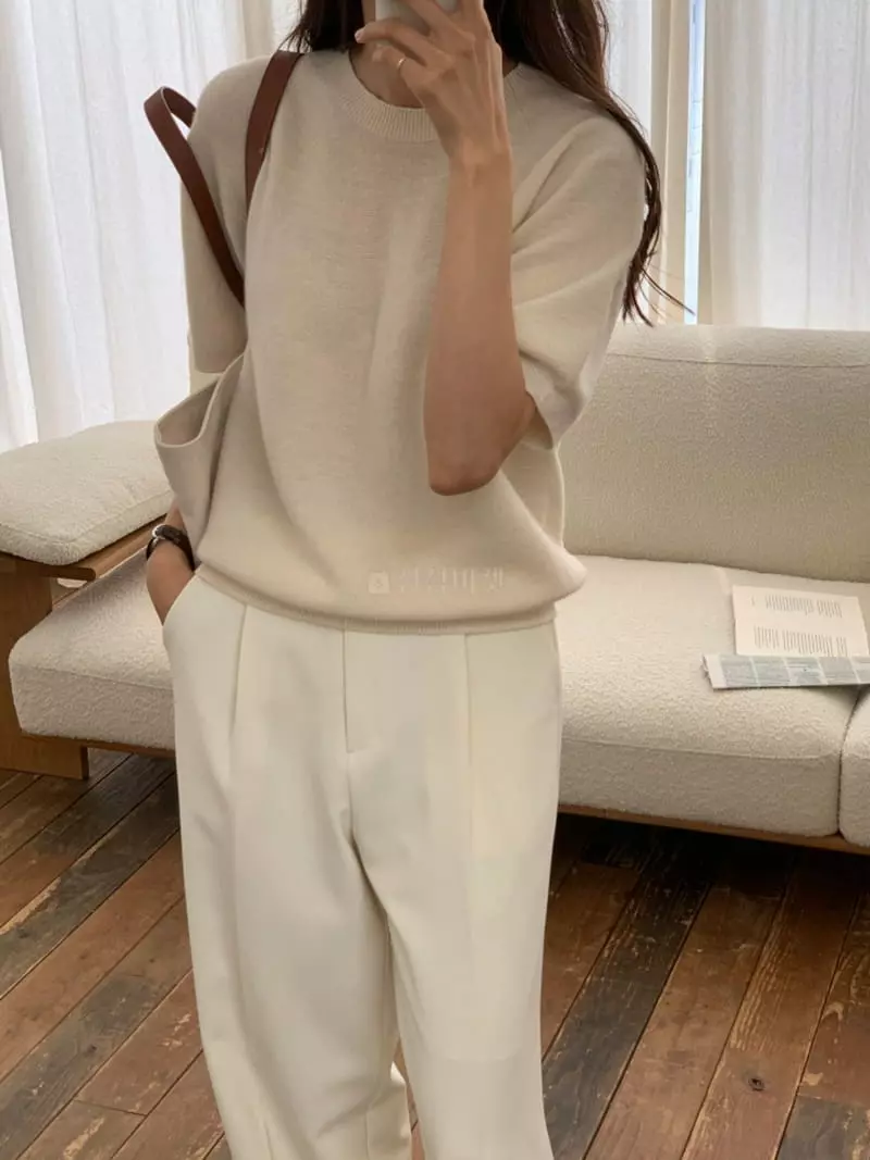 Ff - Korean Women Fashion - #shopsmall - Whole Gament Knit Tee - 8