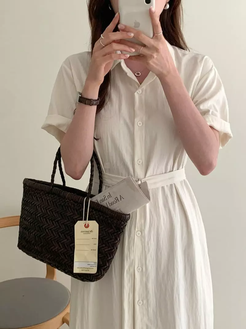Ff - Korean Women Fashion - #thelittlethings - With Belt One-piece
