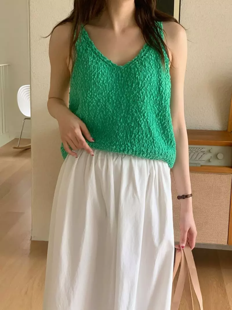 Ff - Korean Women Fashion - #vintageinspired - Nono Sleeveless Knit - 2