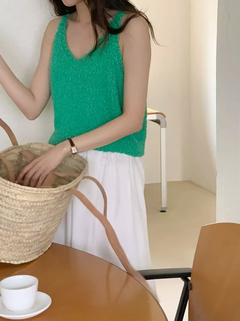 Ff - Korean Women Fashion - #vintagekidsstyle - Nono Sleeveless Knit - 3