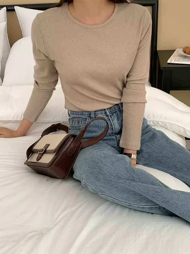 Ff - Korean Women Fashion - #womensfashion - Cash Rib Tee - 10