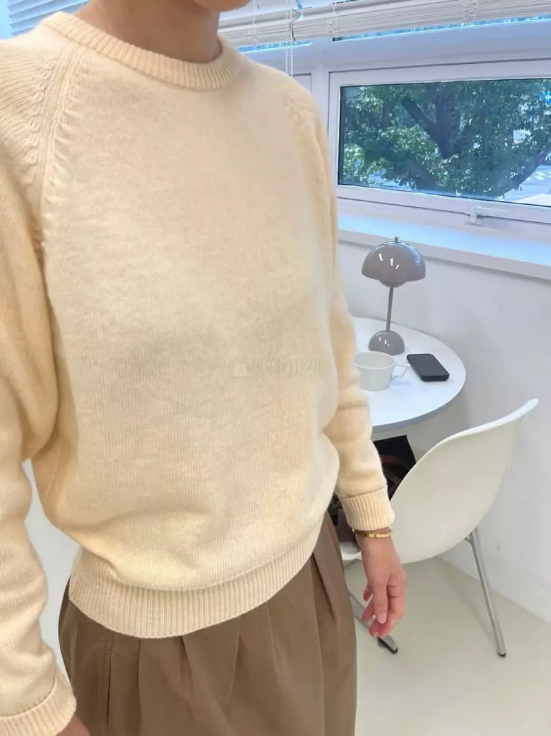 Fifty - Korean Women Fashion - #shopsmall - Color Knit Tee - 3