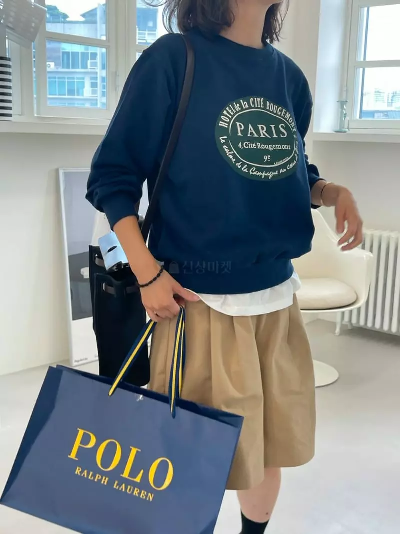Fifty - Korean Women Fashion - #vintageinspired - Paris Sweatshirt