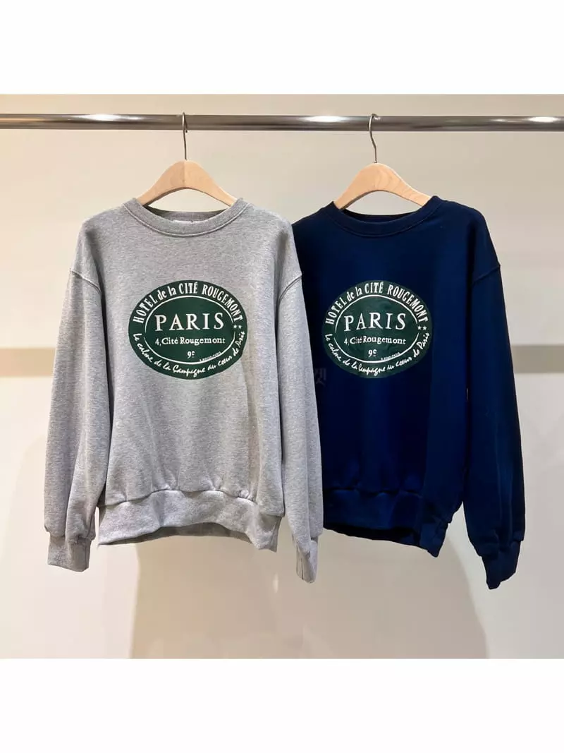 Fifty - Korean Women Fashion - #vintagekidsstyle - Paris Sweatshirt - 2
