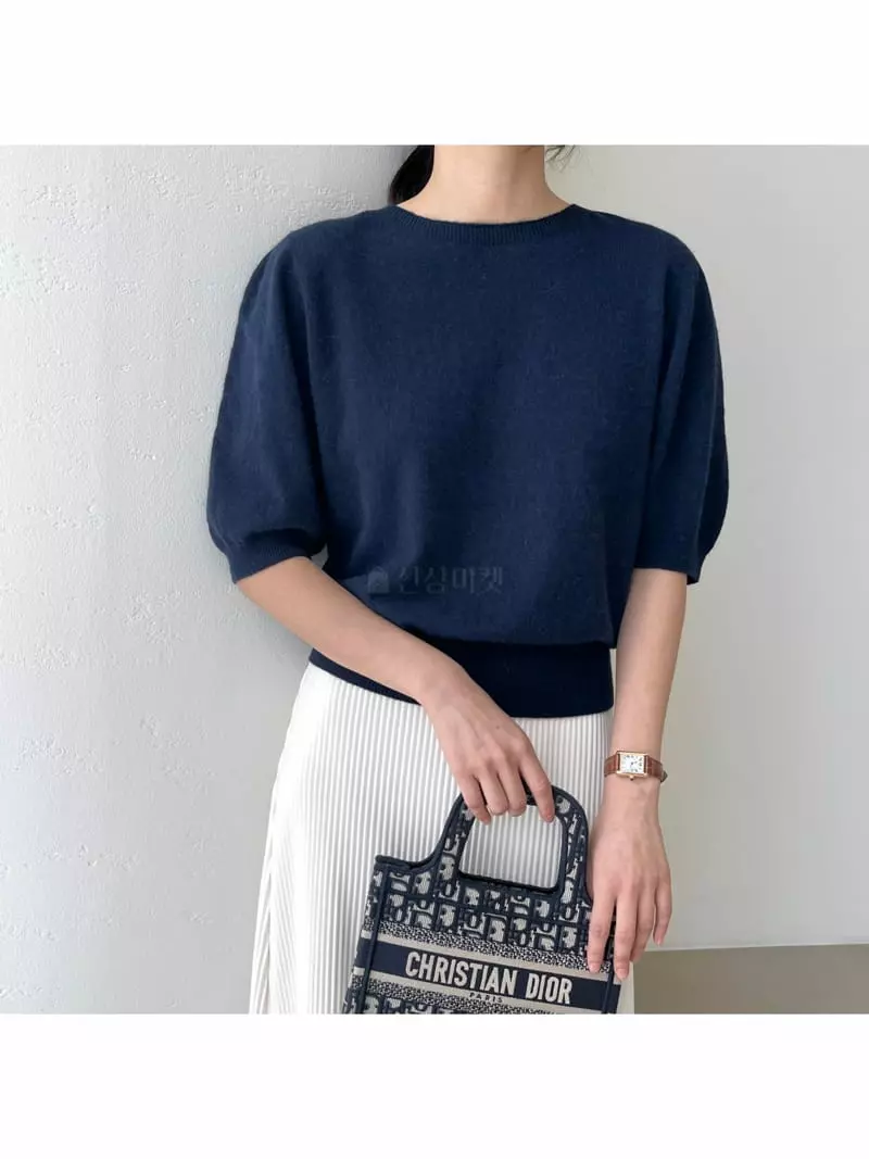 Floaty - Korean Women Fashion - #momslook - Whole Gament Curly Knit Tee - 5