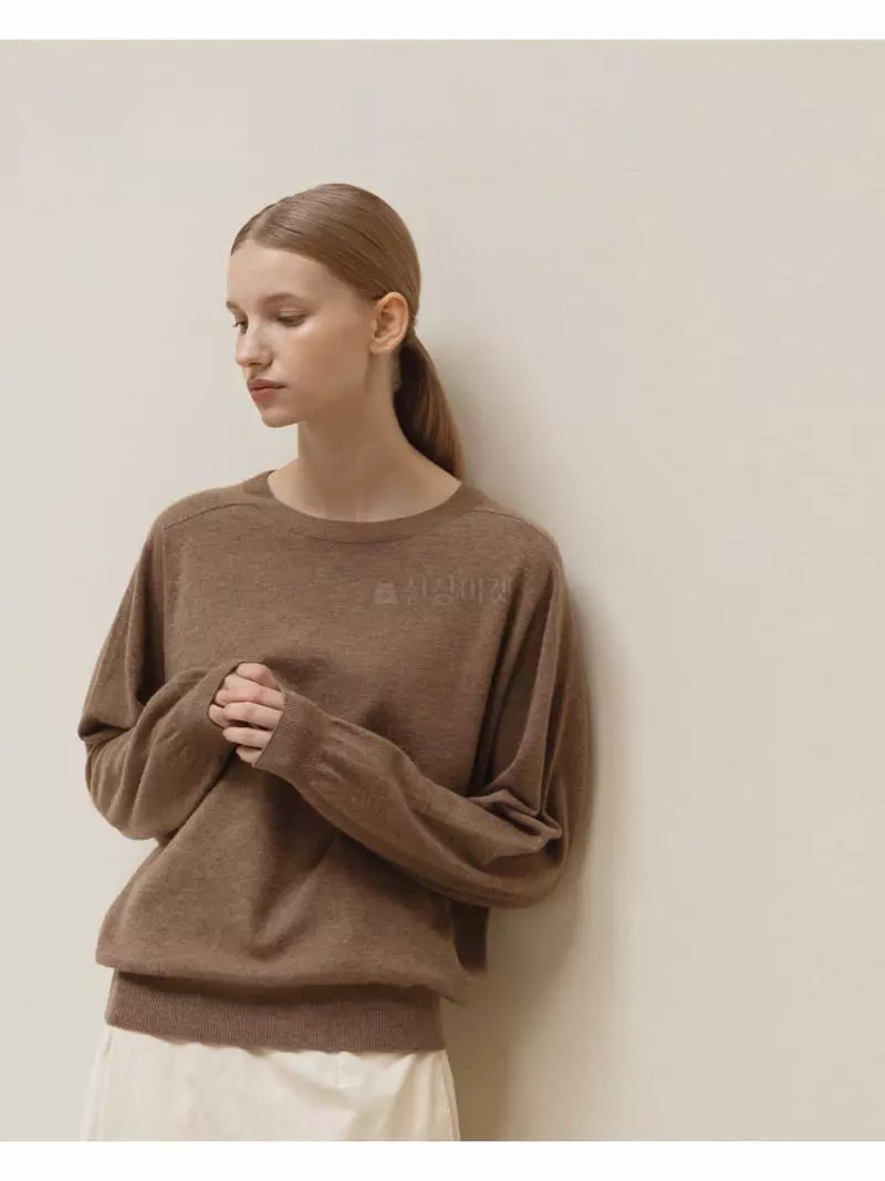Floaty - Korean Women Fashion - #momslook - Whole Gament Autumn Knit Tee - 2