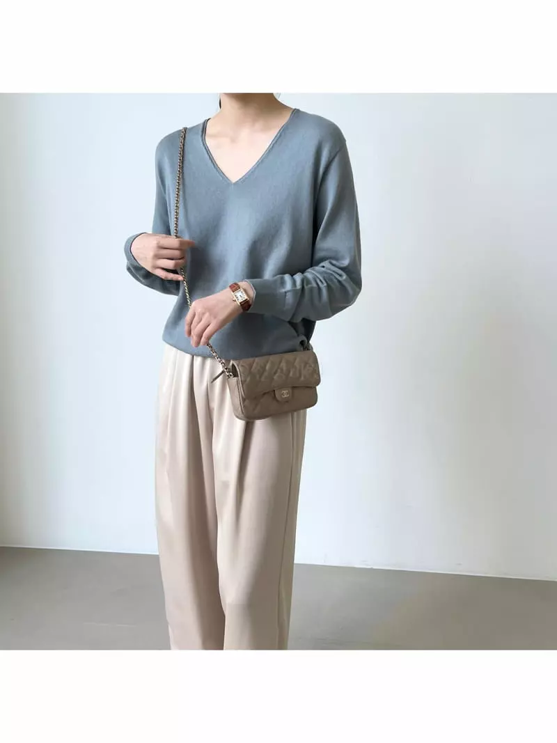 Floaty - Korean Women Fashion - #momslook - Whole Gament Maxy Knit Tee - 3