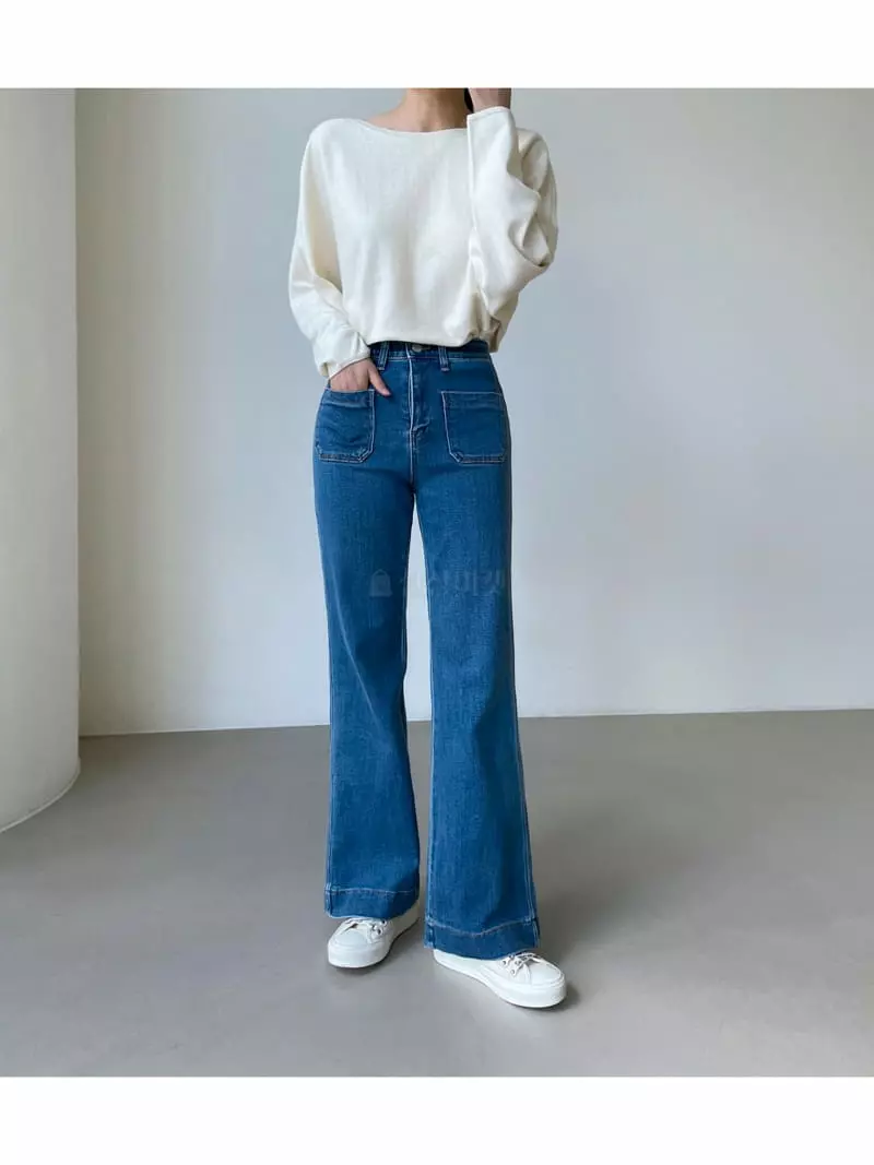 Floaty - Korean Women Fashion - #momslook - Pocket Jeans