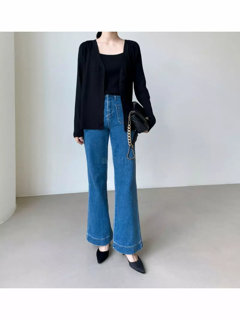Floaty - Korean Women Fashion - #pursuepretty - Pocket Jeans - 6