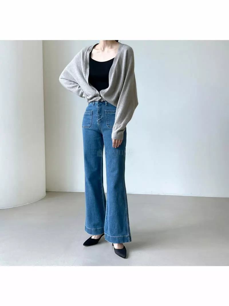 Floaty - Korean Women Fashion - #romanticstyle - Pocket Jeans - 8