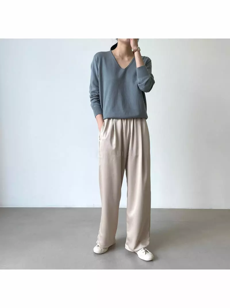 Floaty - Korean Women Fashion - #romanticstyle - Satin Pants - 2