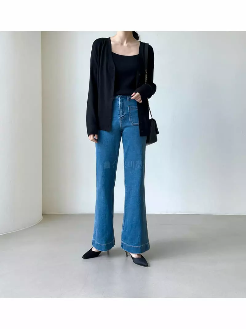 Floaty - Korean Women Fashion - #womensfashion - Pocket Jeans - 4