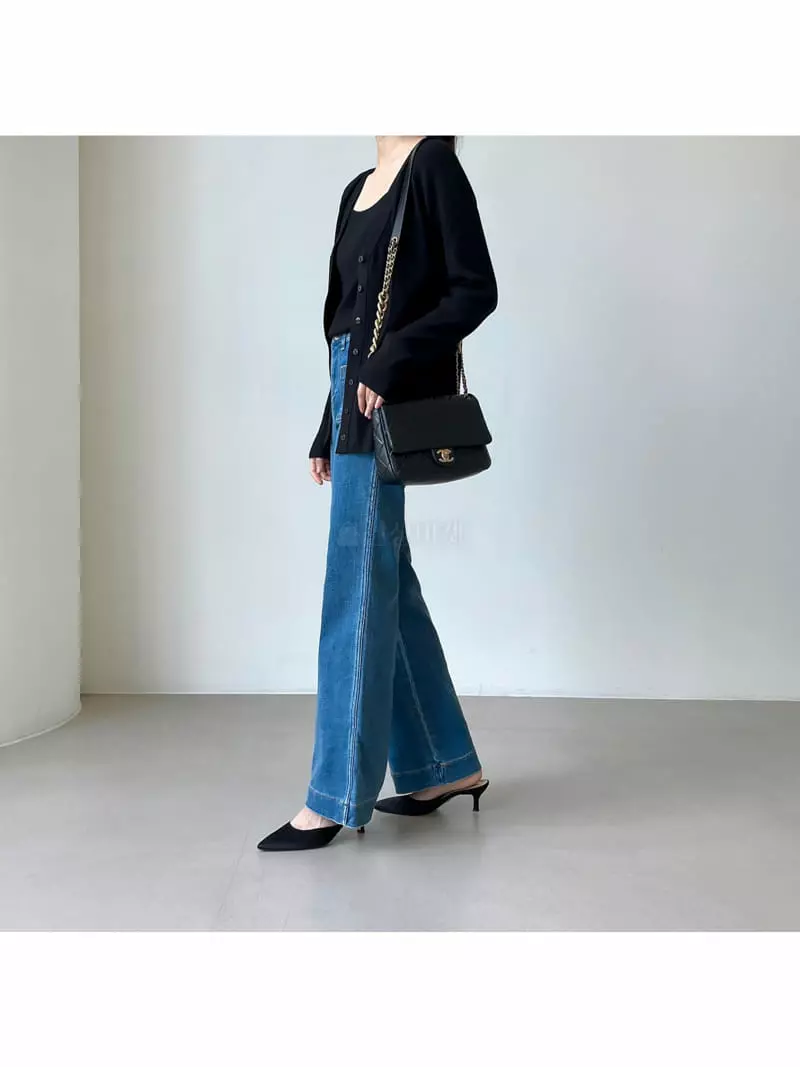 Floaty - Korean Women Fashion - #vintagekidsstyle - Pocket Jeans - 5