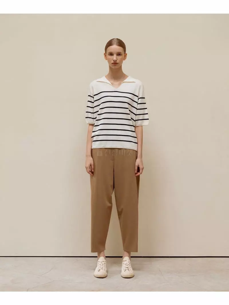 Floaty - Korean Women Fashion - #womensfashion - Whole Gament Collar Tee - 5