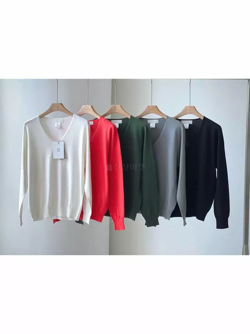 Floaty - Korean Women Fashion - #momslook - Whole Gament Maxy Knit Tee - 4