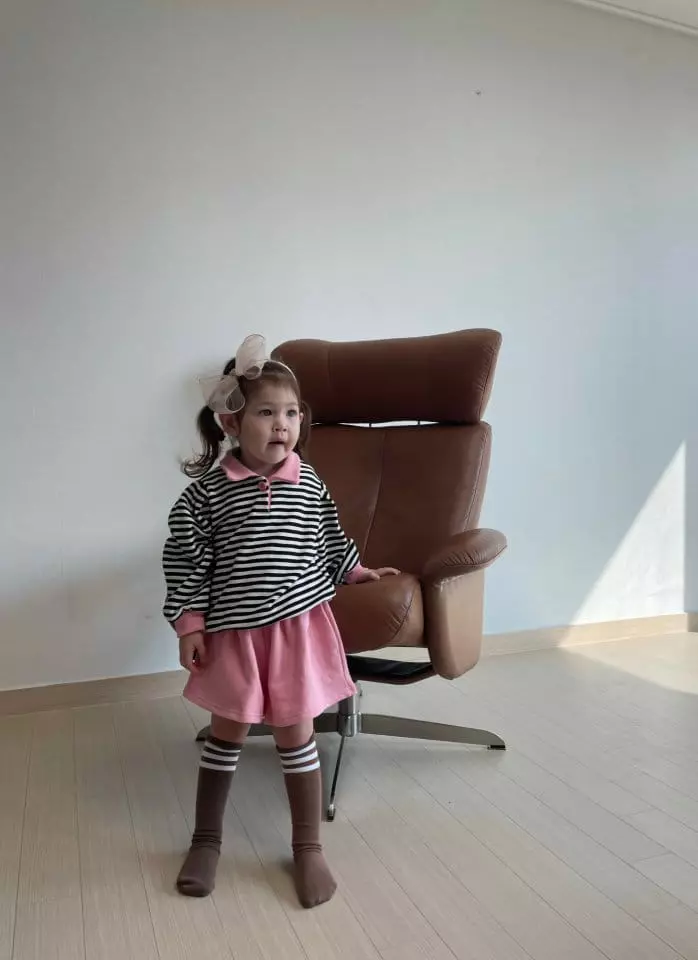 Flower J - Korean Children Fashion - #Kfashion4kids - Stripes Top Bottom Set