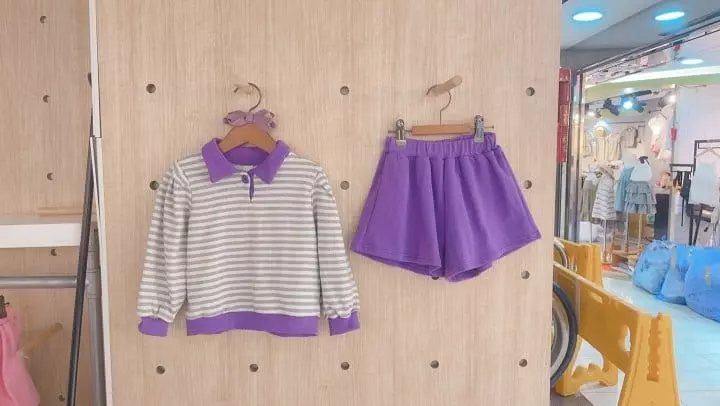 Flower J - Korean Children Fashion - #designkidswear - Stripes Top Bottom Set - 11