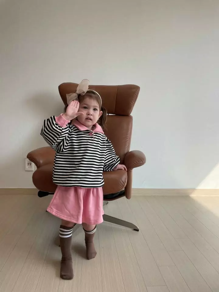 Flower J - Korean Children Fashion - #magicofchildhood - Stripes Top Bottom Set - 3