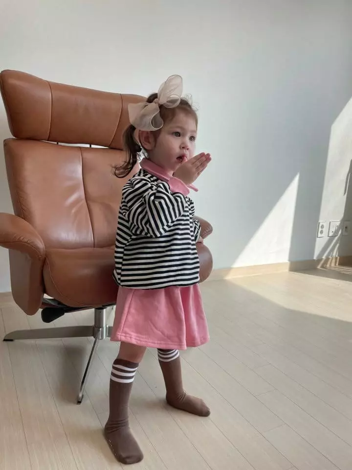 Flower J - Korean Children Fashion - #magicofchildhood - Stripes Top Bottom Set - 4