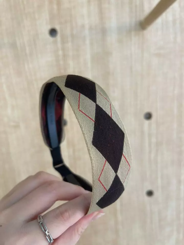 Flower J - Korean Children Fashion - #stylishchildhood - Argyle Hairband - 3