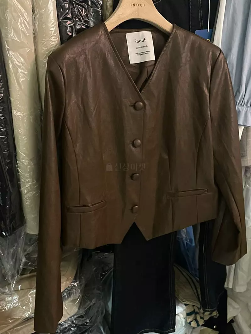 Flutter - Korean Women Fashion - #momslook - Brown leather Jacket - 6