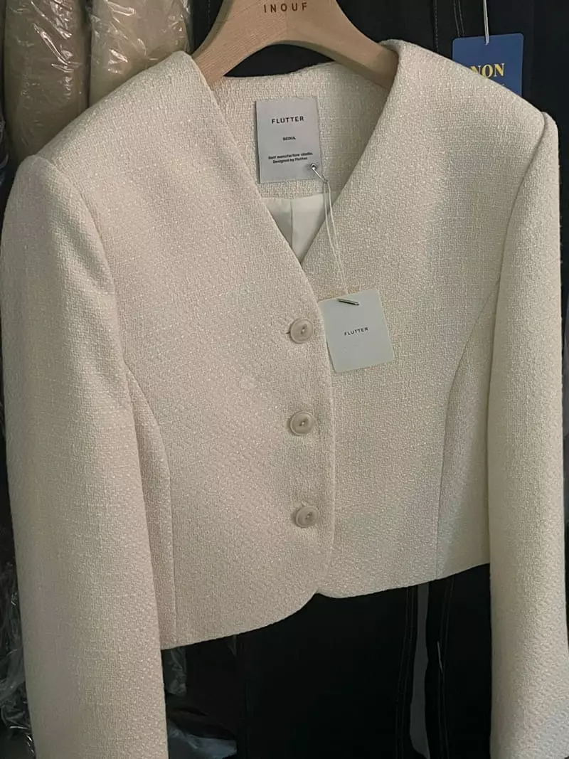Flutter - Korean Women Fashion - #momslook - Minu Twid Jacket - 4