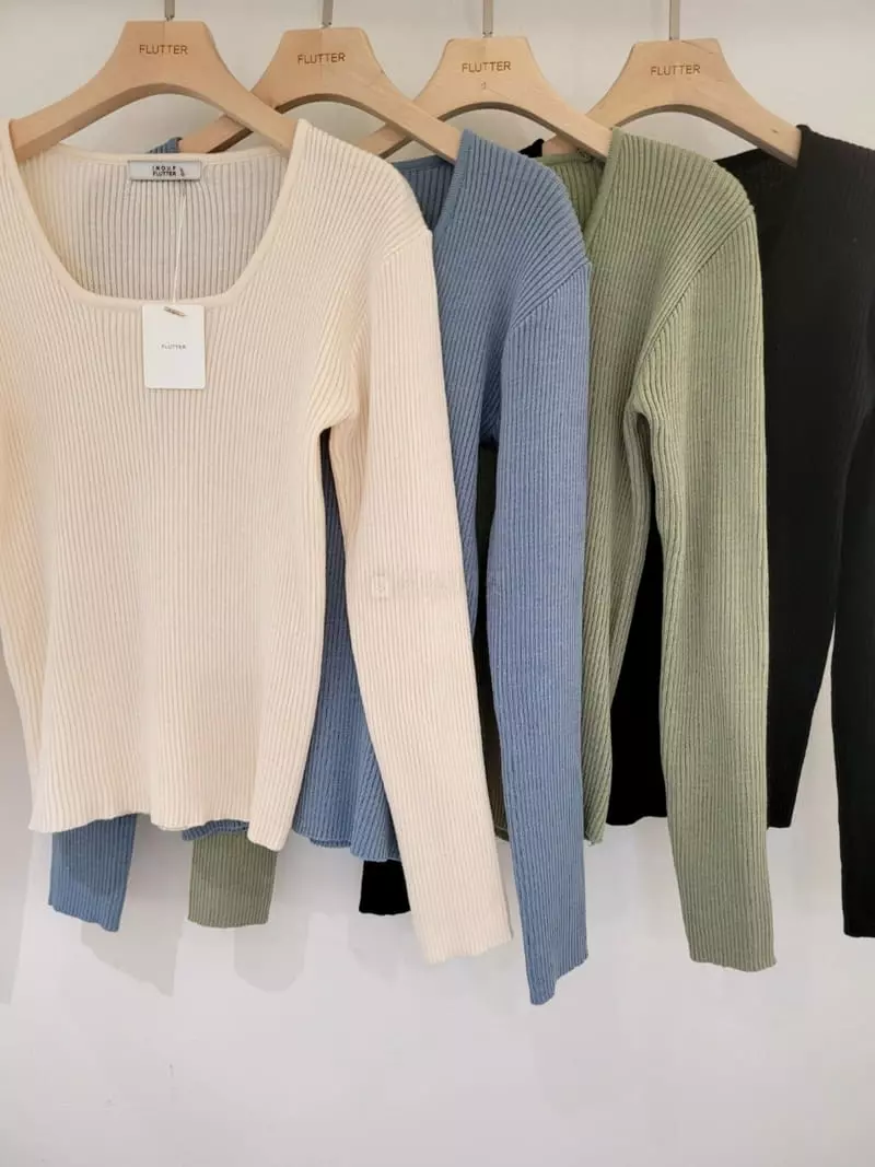 Flutter - Korean Women Fashion - #momslook - Leeds Rib Knit Tee - 9